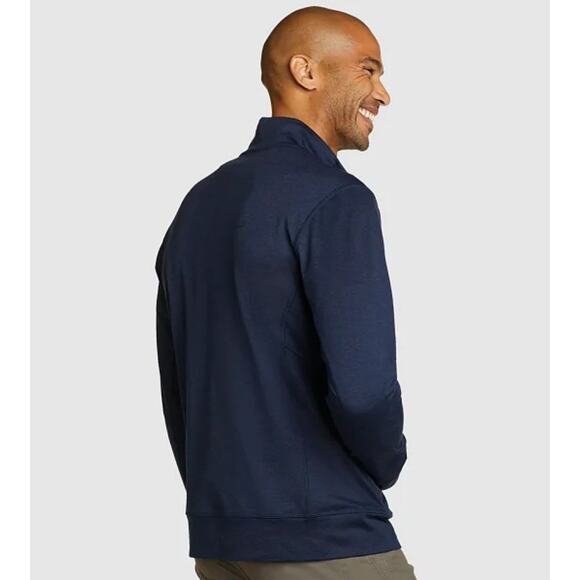 Eddie Bauer Blue Men's Reso Tech Full-Zip Mock Neck Jacket Moisture Wicking NEW - Picture 9 of 9